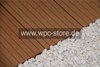 WPC Terrassendielen Komplettset Bangkirai weit geriffelt (220x15x2,5cm)