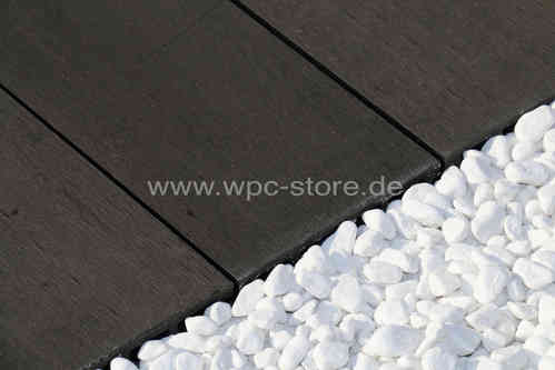WPC Terrassendielen Komplettset Anthrazit glatt (400x15x2,5cm)