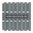 WPC Zaun Grau mit 4 Aluminium-Querprofilen (180x180cm)