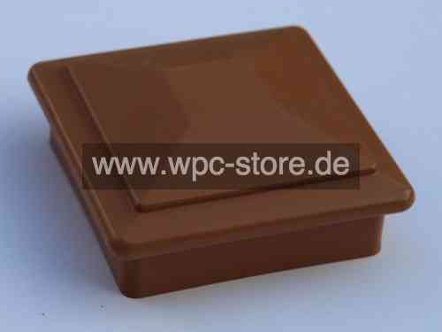 Kunststoffkappe Braun für Aluminium- / WPC- Pfosten (10x10cm)